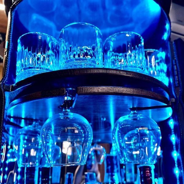 Бочка мини-бар Made in Ukraine, на колесиках с подсветкой, подарок ко Дню защитника Украины 000004935 фото
