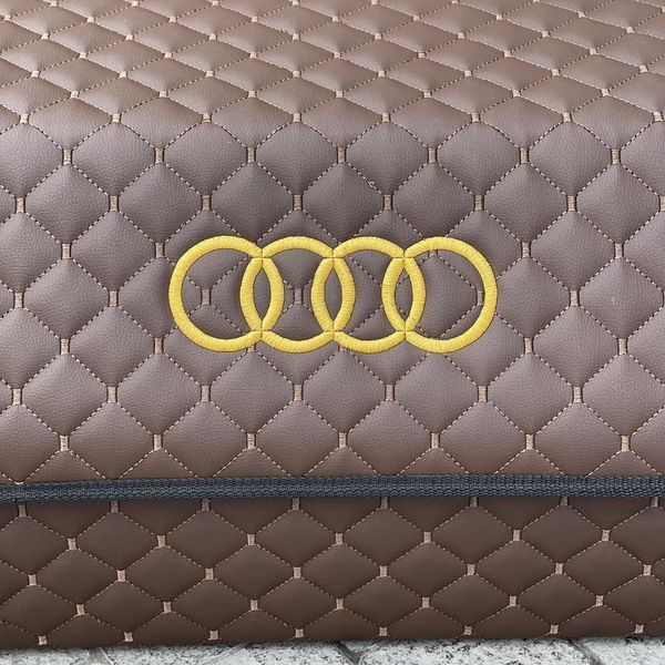 Органайзер у багажник з вишивкою Audi, коричневий, 50 см, автомобільний органайзер в авто 00021164 фото