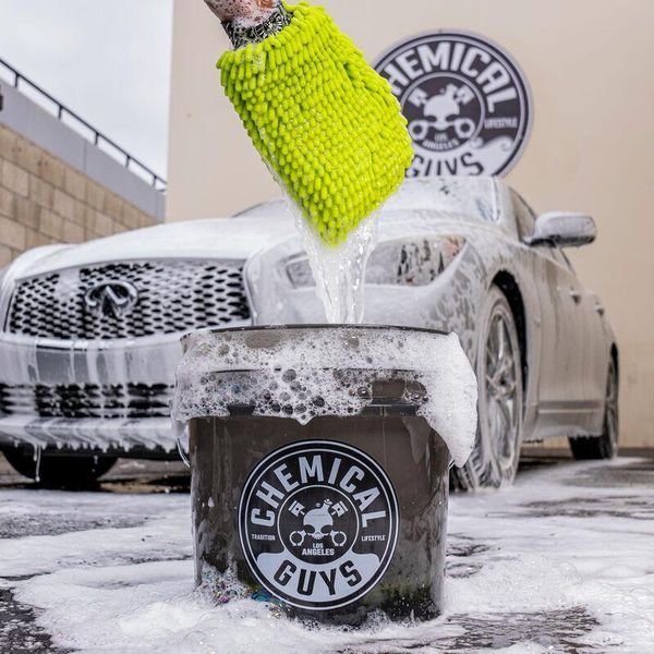Ведро для мойки автомобиля Bucket black 16,5 л, прозрачное черное, Chemical Guys ACC108 фото