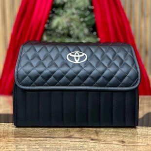 Органайзер в багажник авто Premium Timeless с логотипом Toyota, размер М 50 см, черный 0000065321 фото