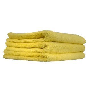 Полотенце из микрофибры, Ultra Fine Microfiber Towel, 40x40 см, 3 шт, желтые, Chemical Guys MIC103_03 фото