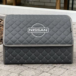 Органайзер в багажник с вышивкой Nissan, серый, 50 см, автомобильный органайзер в авто 00021163 фото