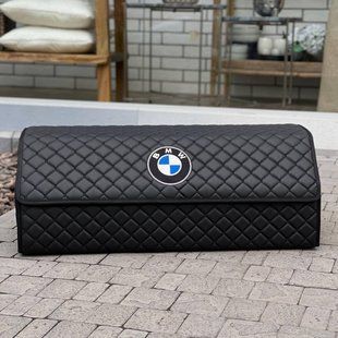 Органайзер в багажник с логотипом BMW из экокожи, черный, 80 см, коробка в багажник 000007204 фото