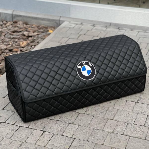 Органайзер в багажник с логотипом BMW из экокожи, черный, 80 см, коробка в багажник 000007204 фото