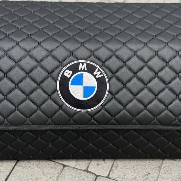 Органайзер в багажник с логотипом BMW из экокожи, черный, 80 см, коробка в багажник 000007204 фото