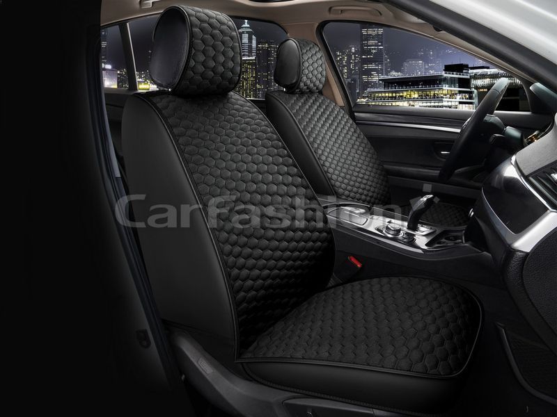 Накидки на сидіння SOTA, CarFashion, комплект, чорний/чорний KSOTA01 фото