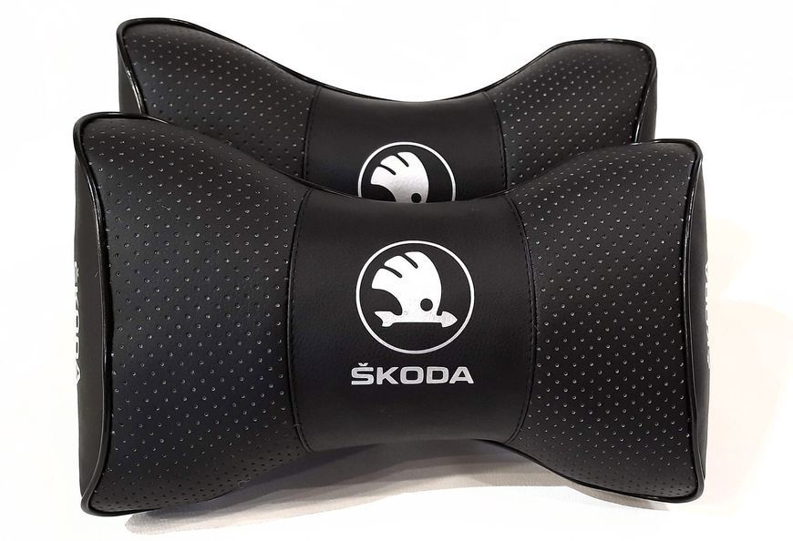 Подушка в машину на подголовник SKODA (Шкода), черный, 1 шт ORTG-SKODA-BLK фото