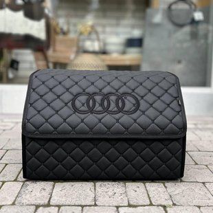 Органайзер в багажник с вышивкой Audi, черный, 50 см, автомобильный органайзер в авто 000006309 фото