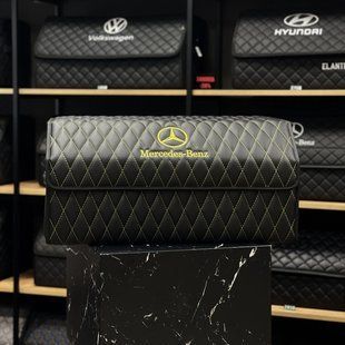 Сумка - органайзер в багажник Premium Diamond з вишивкою логотипу Mercedes, магнітна фіксація, розмір L 65 см 200042627 фото