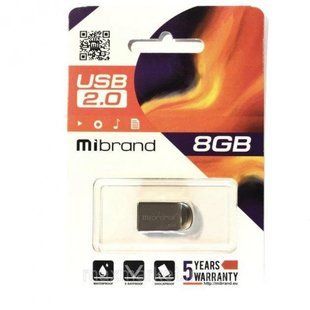 USB флеш-накопитель 8GB Mibrand Scorpio Black USB 2.0 000003771 фото