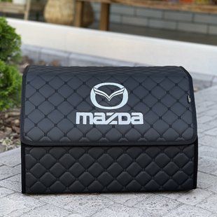 Органайзер в багажник с вышивкой Mazda, черный, 50см, автомобильный органайзер в авто 000007172 фото