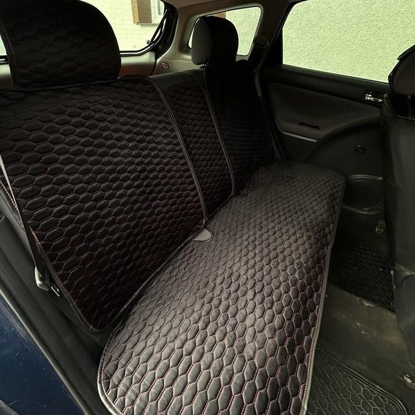 Накидки на сидіння SOTA, CarFashion, комплект, чорний/червоний KSOTA02 фото