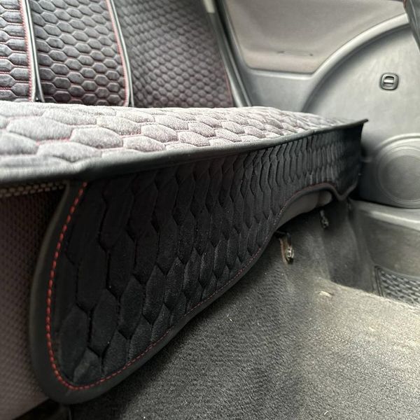 Накидки на сидіння SOTA, CarFashion, комплект, чорний/червоний KSOTA02 фото