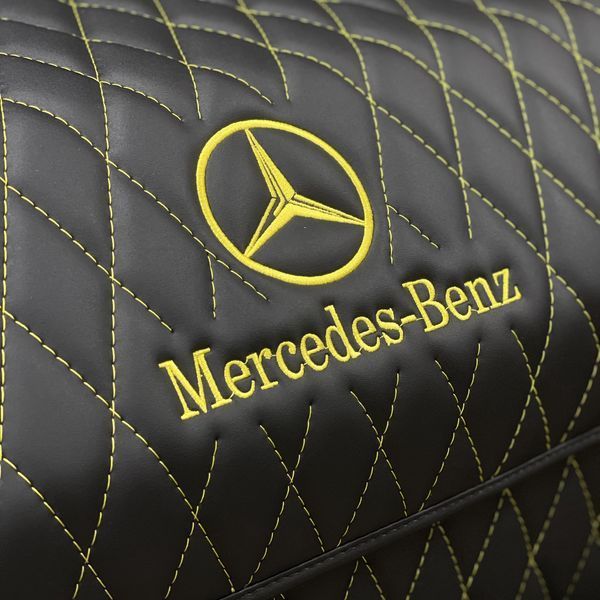 Сумка - органайзер в багажник Premium Diamond с вышивкой логотипа Mercedes, магнитная фиксация, размер L 65 см 200042627 фото