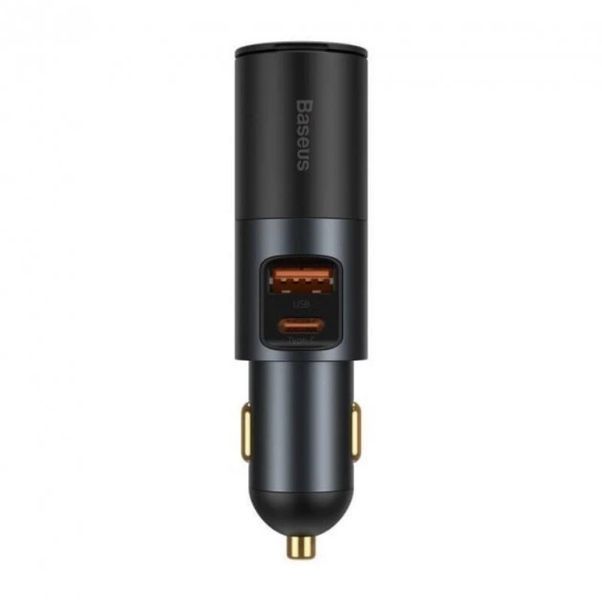 Адаптер автомобильный Baseus CCBX-120C 120W (2&times;USB/Type-C, черный) CCBT-C0G фото