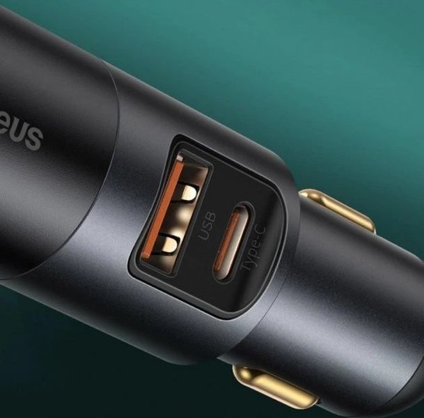 Адаптер автомобильный Baseus CCBX-120C 120W (2&times;USB/Type-C, черный) CCBT-C0G фото