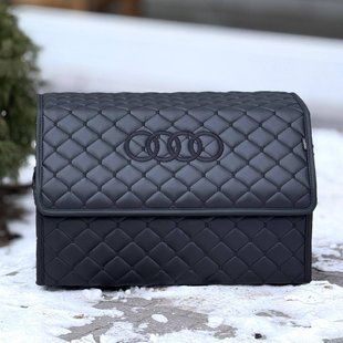 Органайзер в багажник с вышивкой Audi, черный, 50 см, автомобильный органайзер в авто 200041871 фото
