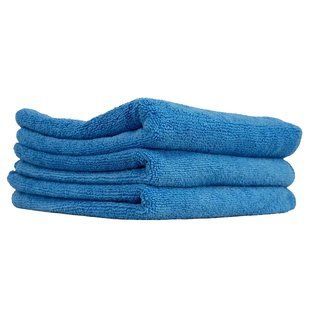Полотенце из микрофибры, Ultra Fine Microfiber Towel, 40x40 см, 3 шт, синее, Chemical Guys MIC102_03 фото