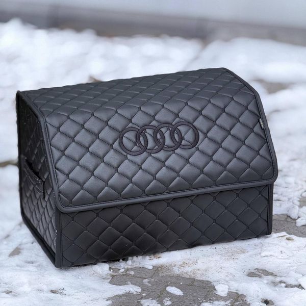 Органайзер в багажник с вышивкой Audi, черный, 50 см, автомобильный органайзер в авто 200041871 фото